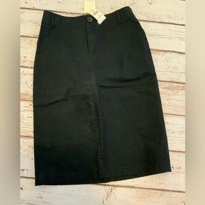 Banana Republic Black Pencil Skirt Sz 2 NWT - Minimalist Old Money Sexy Slit